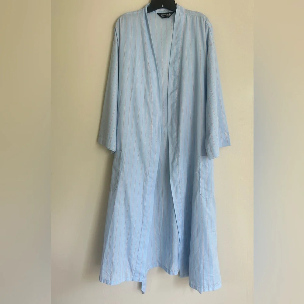 VINTAGE PIERRE CARDIN Kimono Robe Belted Retro Unisex Lightweight Lounge | L/XL